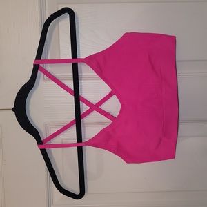 Good american active hot pink workout set